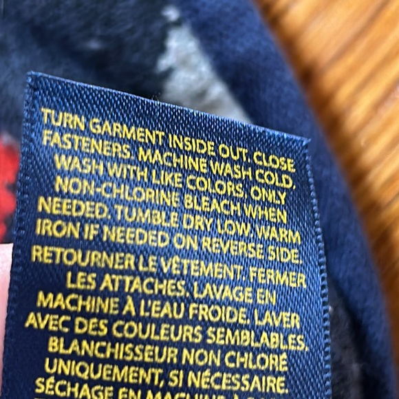 Ralph Lauren POLO Nordic print red, white, blue Sherpa vest. Size 4T. Zip/snap - Picture 4 of 10